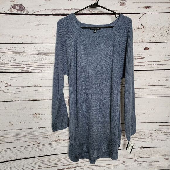 INC Blue Side Zipper Sweater 1X NWT - Picture 2 of 4